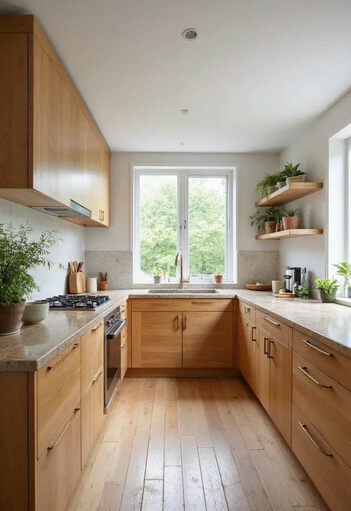 26 Wood Kitchen Ideas For a Warm Natural Feel 34 26 Wood Kitchen Ideas For a Warm Natural Feel - 6. Eco-Friendly Wooden Materials