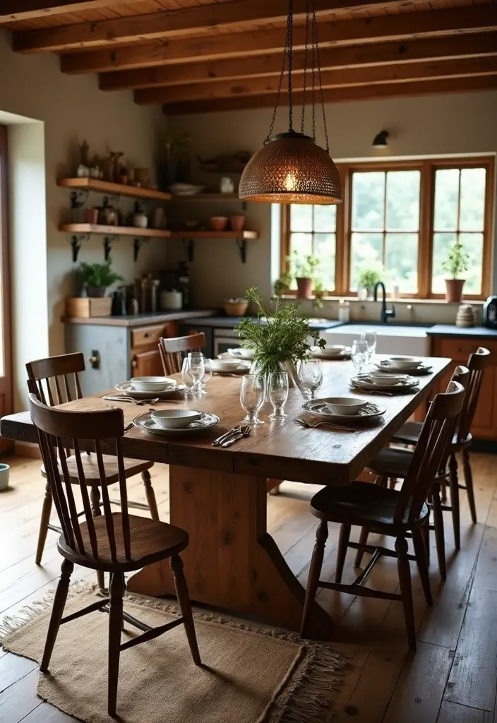 26 Wood Kitchen Ideas For a Warm Natural Feel 41 26 Wood Kitchen Ideas For a Warm Natural Feel - 7. Rustic Furniture Pieces