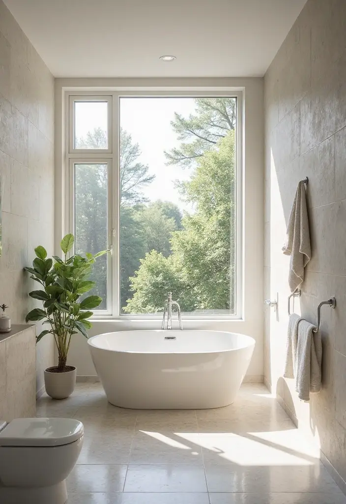 27 Beige Bathroom Ideas for a Calm and Elegant Look You’ll Love 92 27 Beige Bathroom Ideas for a Calm and Elegant Look You’ll Love - 14. Natural Light for an Open Feel