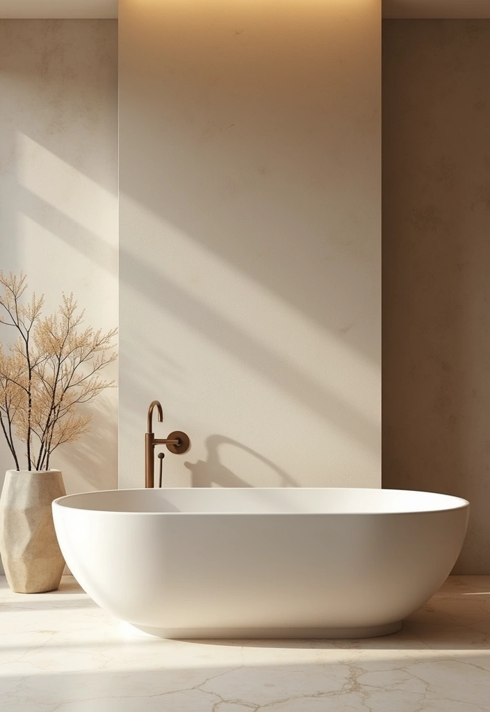 27 Beige Bathroom Ideas for a Calm and Elegant Look You’ll Love 99 27 Beige Bathroom Ideas for a Calm and Elegant Look You’ll Love - 15. Elegant Bathtubs as Centerpieces