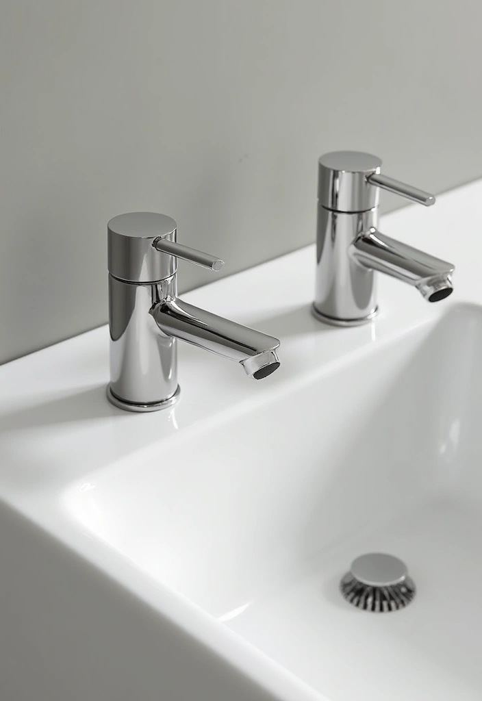 27 Beige Bathroom Ideas for a Calm and Elegant Look You’ll Love 127 27 Beige Bathroom Ideas for a Calm and Elegant Look You’ll Love - 19. Minimalist Faucets for a Sleek Look