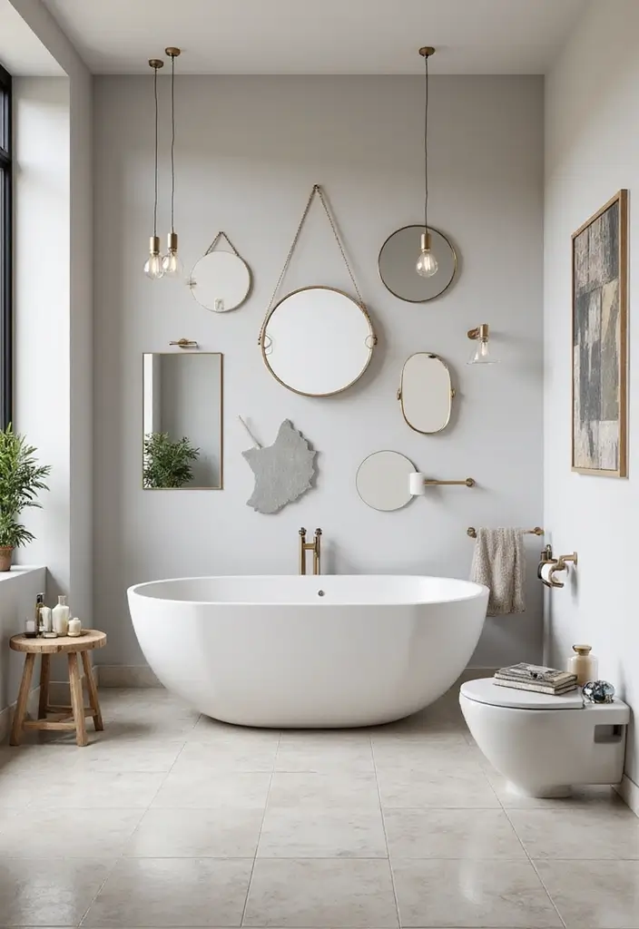 27 Beige Bathroom Ideas for a Calm and Elegant Look You’ll Love 155 27 Beige Bathroom Ideas for a Calm and Elegant Look You’ll Love - 23. Stylish Bathroom Mirrors for Added Depth