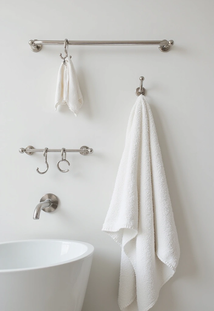 27 Beige Bathroom Ideas for a Calm and Elegant Look You’ll Love 176 27 Beige Bathroom Ideas for a Calm and Elegant Look You’ll Love - 26. Chic Towel Bars and Hooks