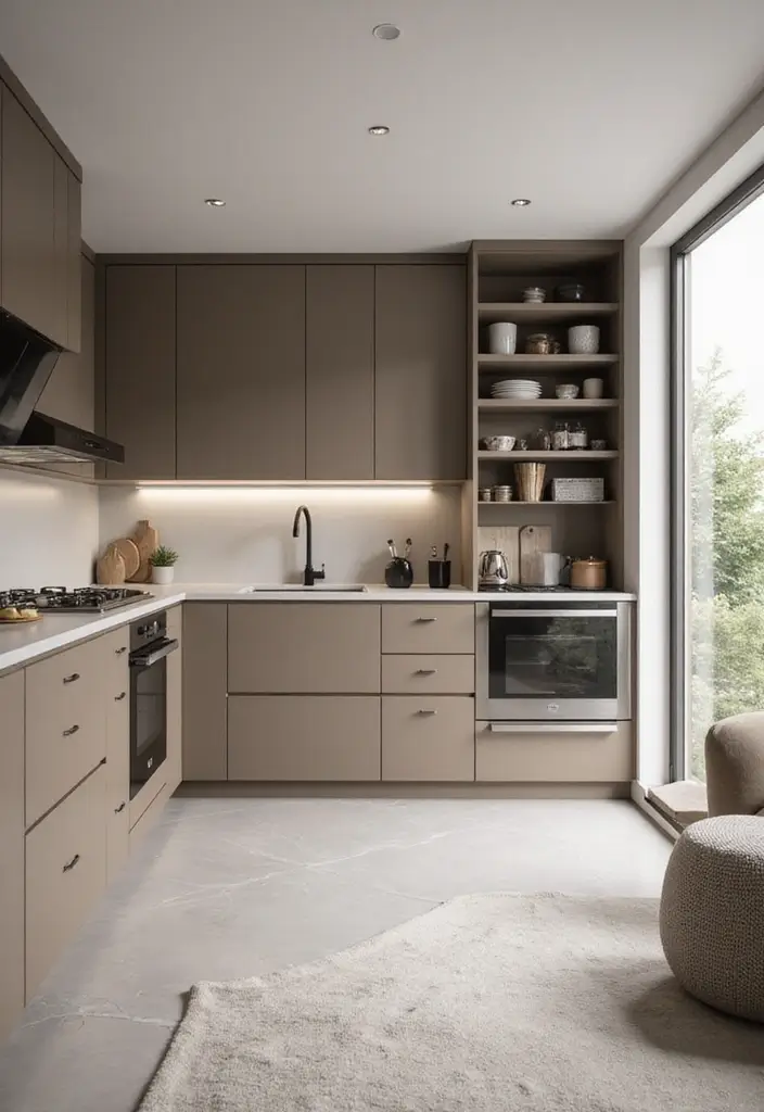 27 Big Kitchen Ideas to Create a Luxurious Cooking Space - 12. Minimalistic Design