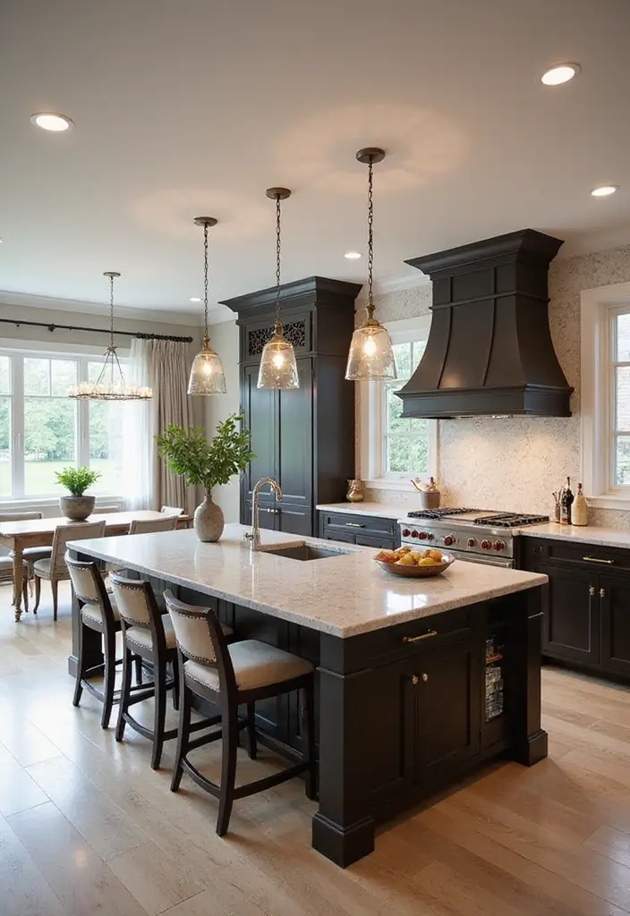 27 Big Kitchen Ideas to Create a Luxurious Cooking Space - 13. Functional Islands