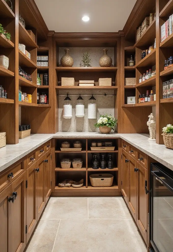 27 Big Kitchen Ideas to Create a Luxurious Cooking Space - 17. Walk-In Pantries