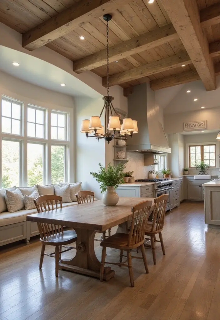 27 Big Kitchen Ideas to Create a Luxurious Cooking Space - 23. Integrated Dining Space