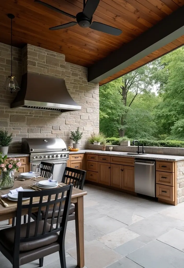 27 Big Kitchen Ideas to Create a Luxurious Cooking Space - 26. Outdoor Cooking Spaces