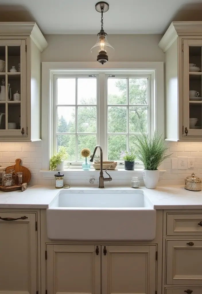 27 Big Kitchen Ideas to Create a Luxurious Cooking Space - 8. Farmhouse Sink