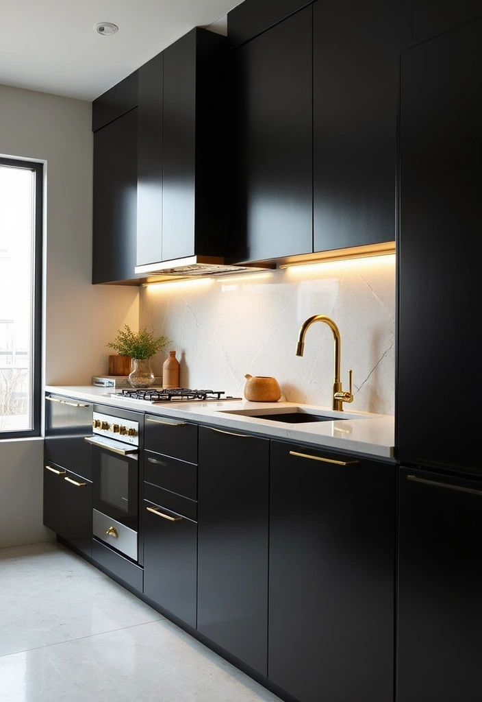 27 Black Kitchen Ideas For a Bold Sophisticated Look 1 27 Black Kitchen Ideas For a Bold Sophisticated Look - 1. Sleek Black Cabinets