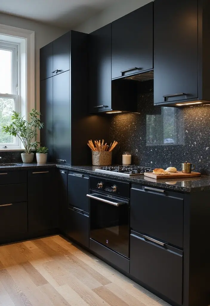 27 Black Kitchen Ideas For a Bold Sophisticated Look 64 27 Black Kitchen Ideas For a Bold Sophisticated Look - 10. Black Countertops