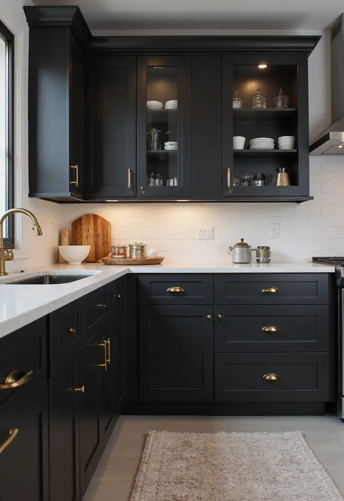27 Black Kitchen Ideas For a Bold Sophisticated Look 141 27 Black Kitchen Ideas For a Bold Sophisticated Look - 21. Custom Black Cabinetry