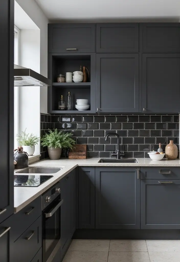 27 Black Kitchen Ideas For a Bold Sophisticated Look 15 27 Black Kitchen Ideas For a Bold Sophisticated Look - 3. Monochrome Color Scheme