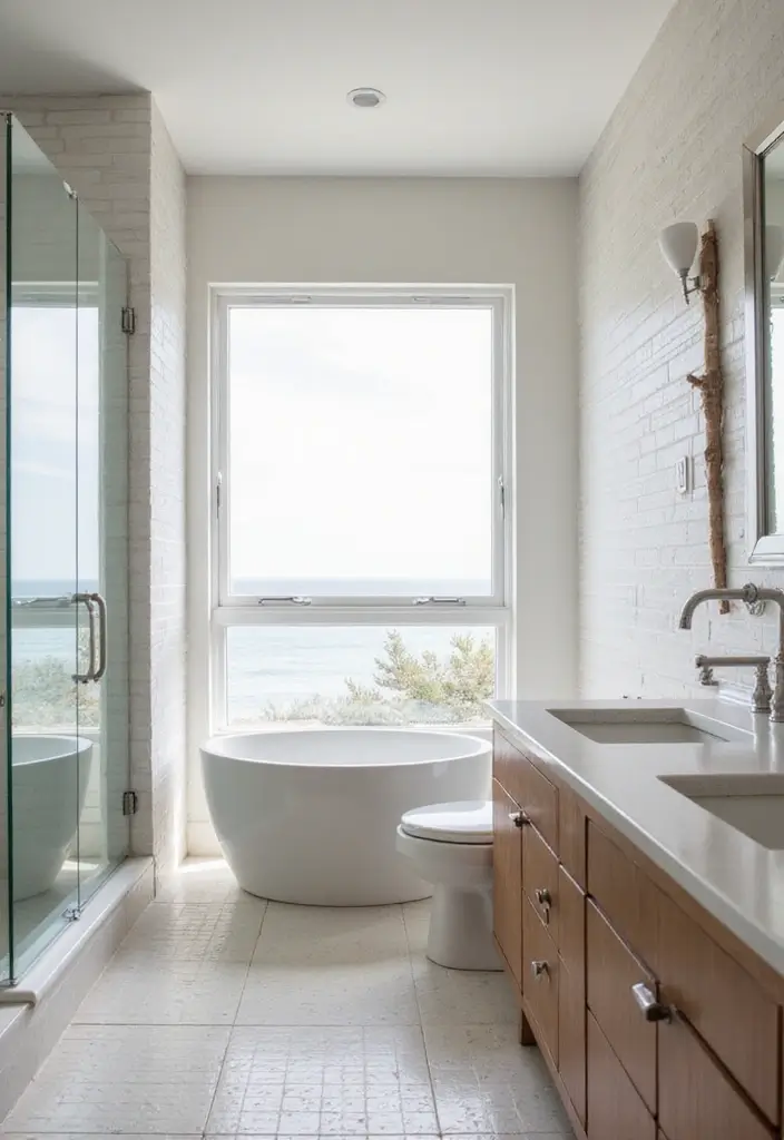 27 Coastal Bathroom Ideas With Relaxing Beach Vibes 139 27 Coastal Bathroom Ideas With Relaxing Beach Vibes - 21. Minimalist Approach