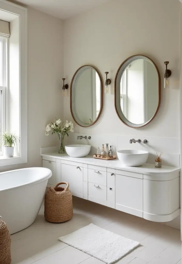27 Coastal Bathroom Ideas With Relaxing Beach Vibes 160 27 Coastal Bathroom Ideas With Relaxing Beach Vibes - 24. Soft Curves and Shapes