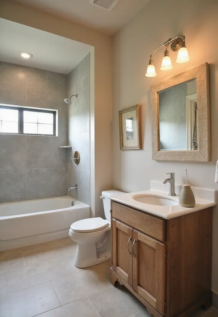 27 Coastal Bathroom Ideas With Relaxing Beach Vibes 41 27 Coastal Bathroom Ideas With Relaxing Beach Vibes - 7. Sustainable Lighting Choices