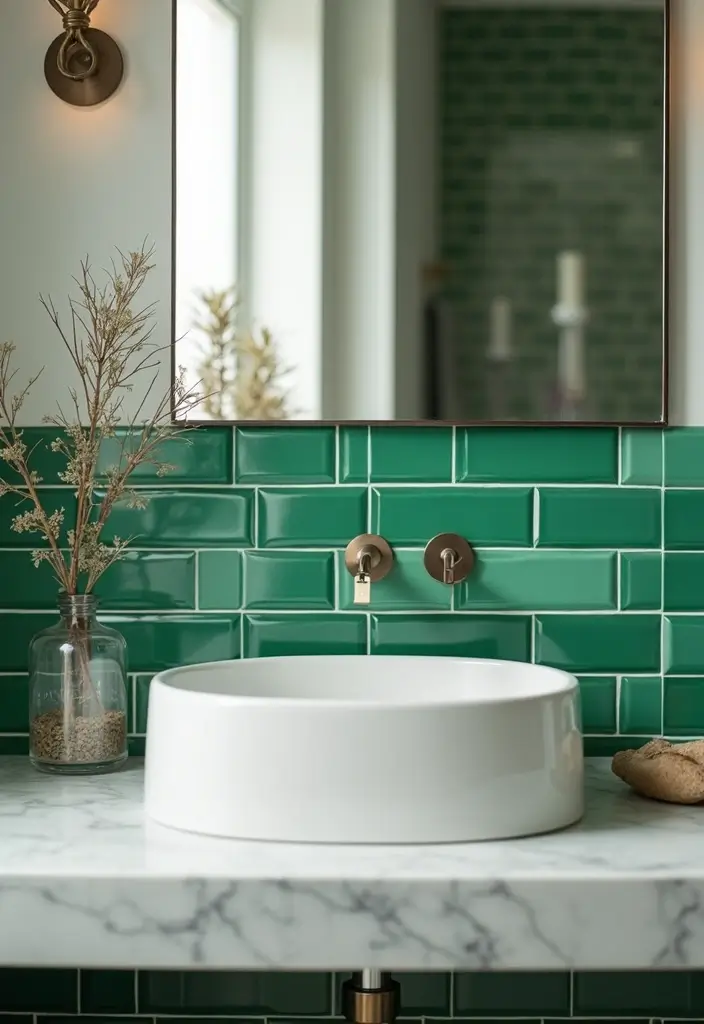 27 Green Tile Bathroom Ideas That Bring Nature Indoors 65 27 Green Tile Bathroom Ideas That Bring Nature Indoors - 13. Green Tile Backsplash Ideas