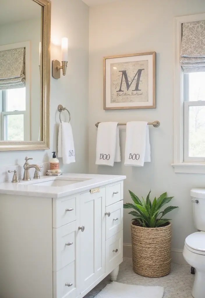 27 Guest Bathroom Ideas To Impress Every Visitor 78 27 Guest Bathroom Ideas To Impress Every Visitor - 12. Customized Decor