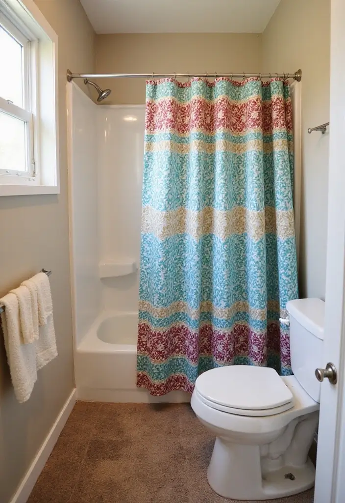 27 Guest Bathroom Ideas To Impress Every Visitor 134 27 Guest Bathroom Ideas To Impress Every Visitor - 20. Stylish Shower Curtains