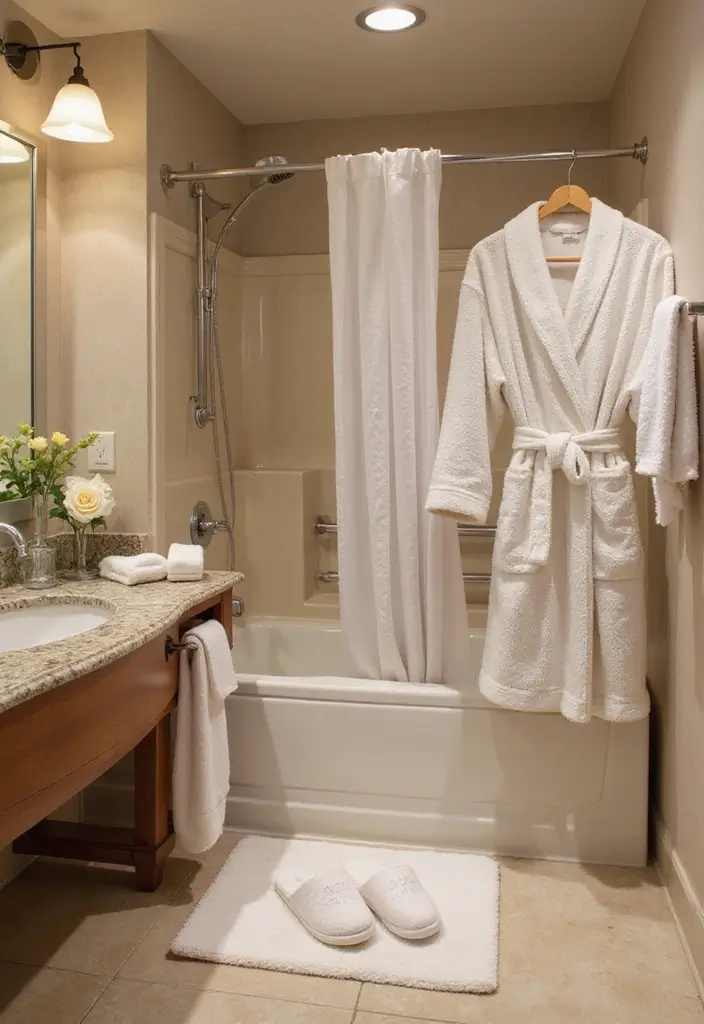27 Guest Bathroom Ideas To Impress Every Visitor 141 27 Guest Bathroom Ideas To Impress Every Visitor - 21. Luxurious Bathrobes
