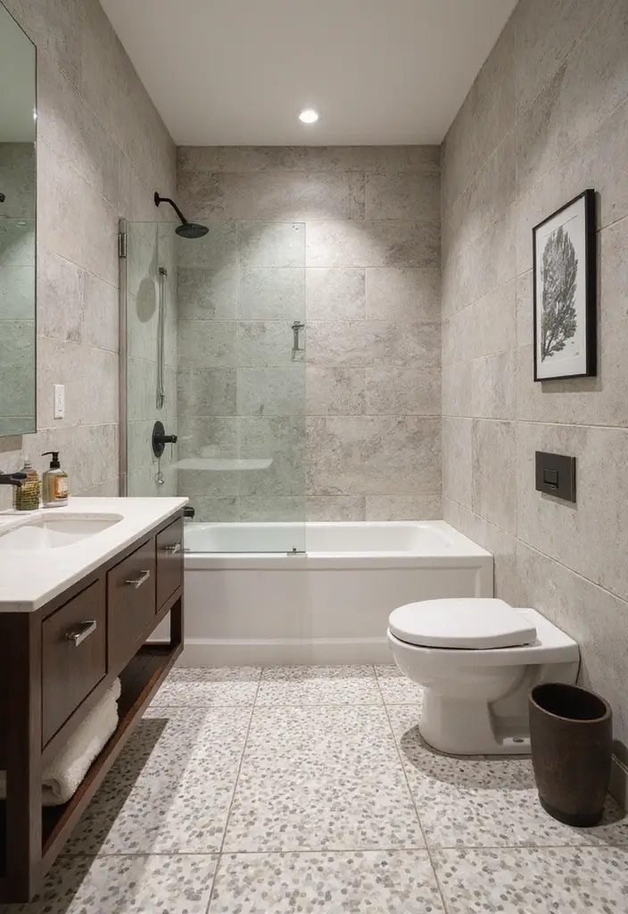 27 Guest Bathroom Ideas To Impress Every Visitor 169 27 Guest Bathroom Ideas To Impress Every Visitor - 25. Trendy Tile Patterns