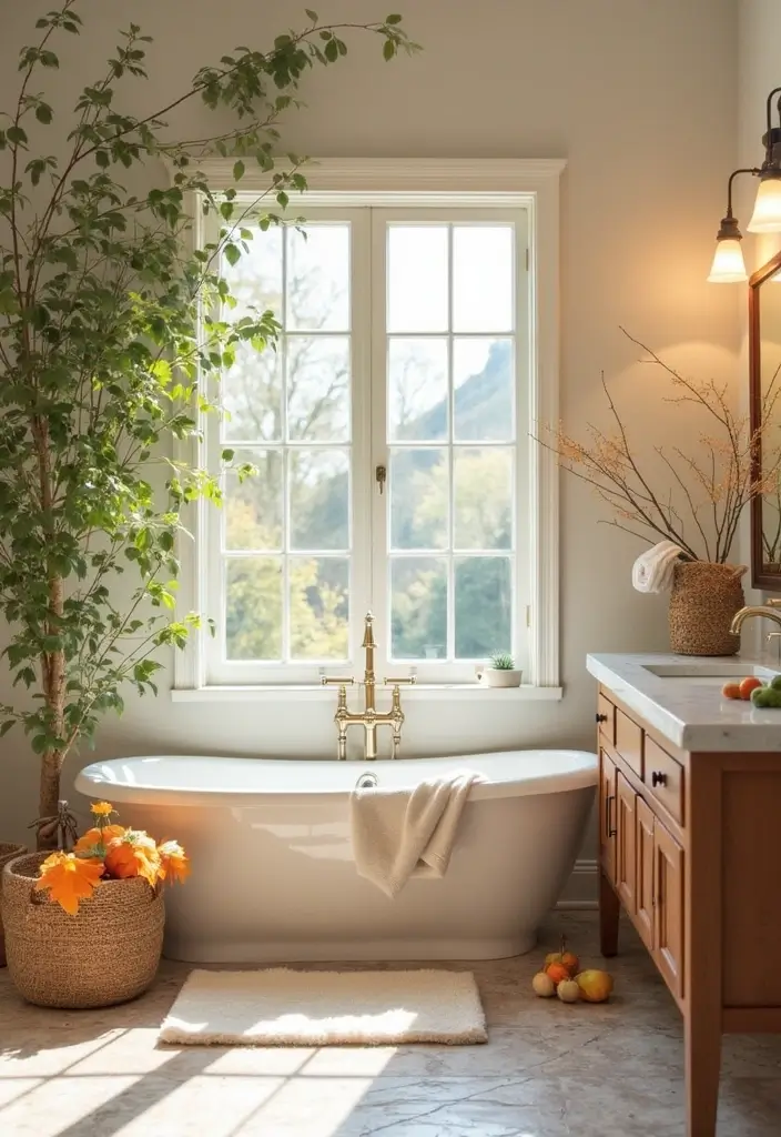 27 Guest Bathroom Ideas To Impress Every Visitor 183 27 Guest Bathroom Ideas To Impress Every Visitor - 27. Seasonal Decor