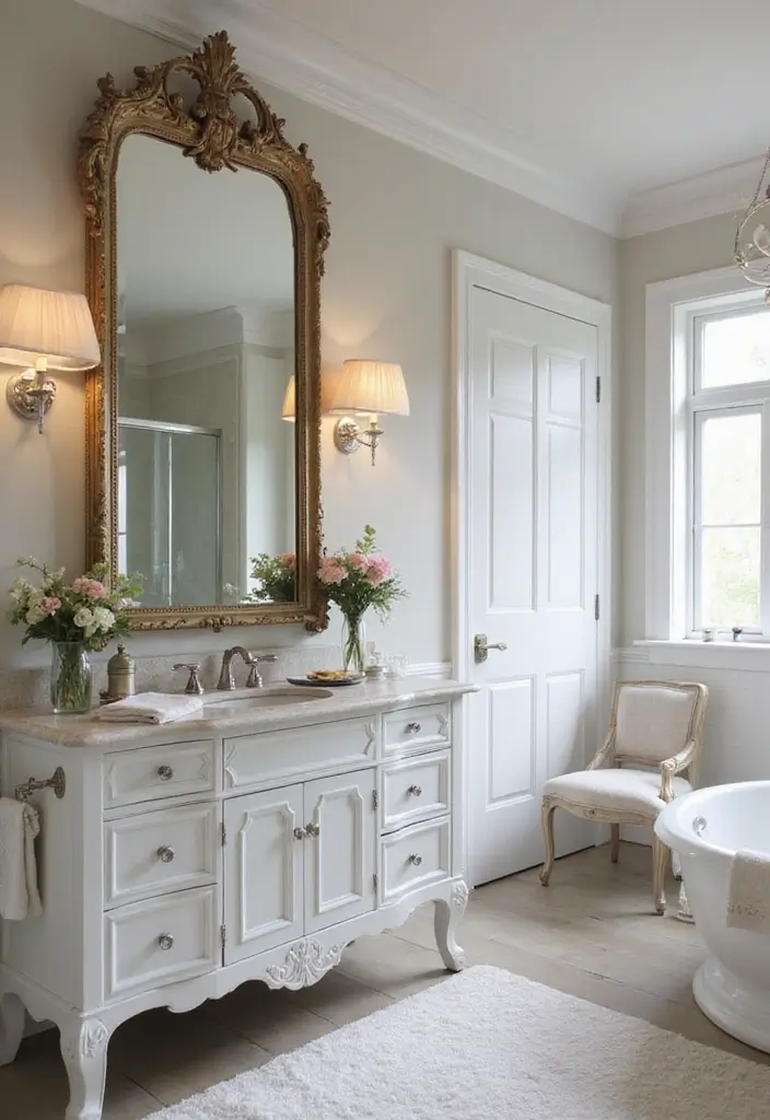 27 Guest Bathroom Ideas To Impress Every Visitor 50 27 Guest Bathroom Ideas To Impress Every Visitor - 8. Statement Mirrors