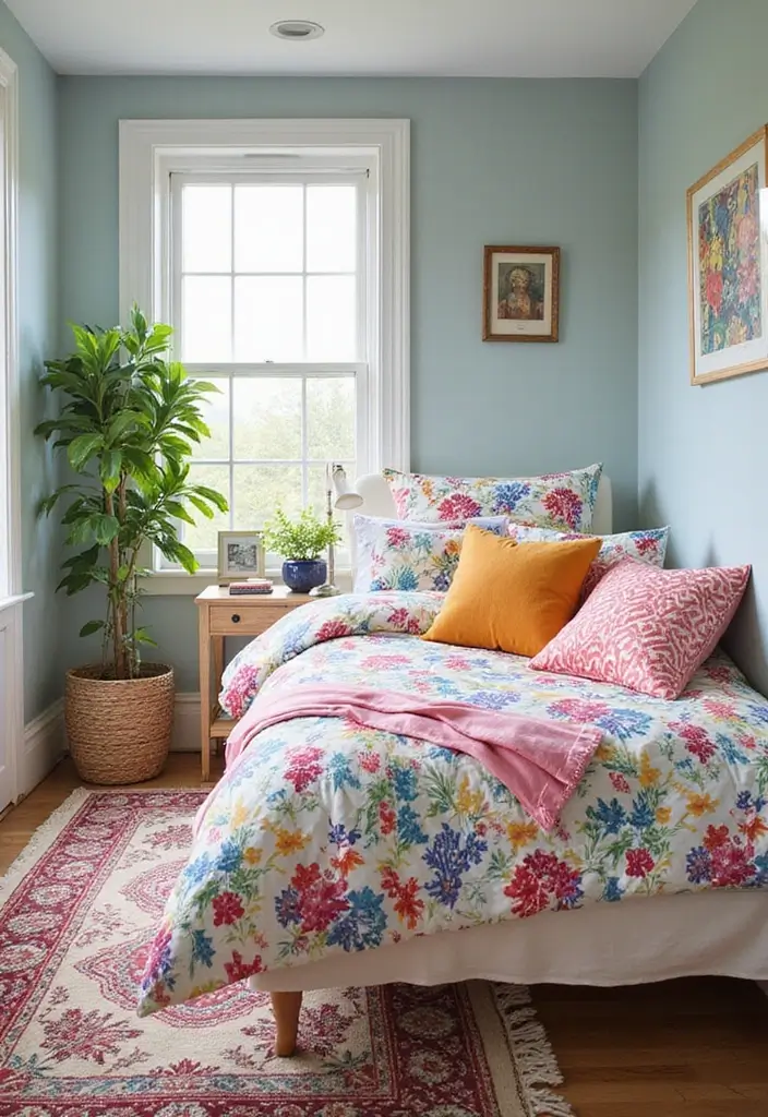 27 IKEA Bedroom Ideas That Are Affordable and Stylish - 12. Brighten Up with Colorful Bedding