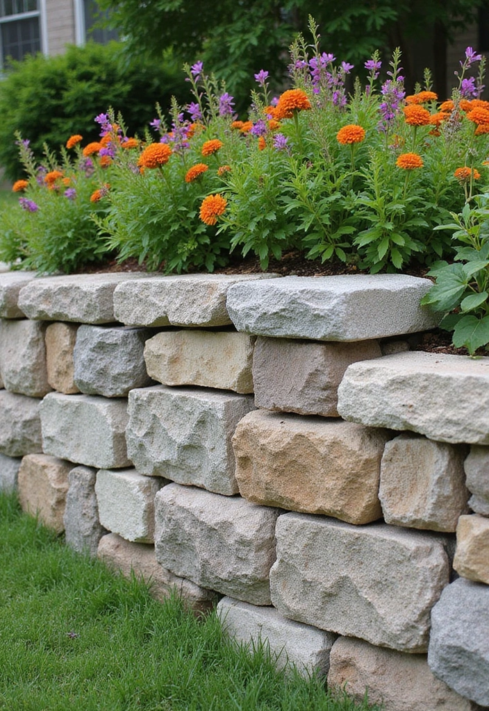 27 Inexpensive Retaining Wall Ideas That Look Surprisingly High-End 1 27 Inexpensive Retaining Wall Ideas That Look Surprisingly High-End - 1. Natural Stone Wall
