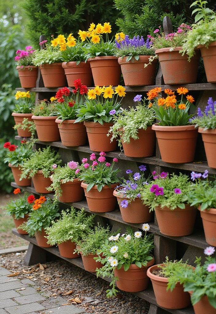 27 Inexpensive Retaining Wall Ideas That Look Surprisingly High-End 81 27 Inexpensive Retaining Wall Ideas That Look Surprisingly High-End - 13. Terracotta Planter Wall