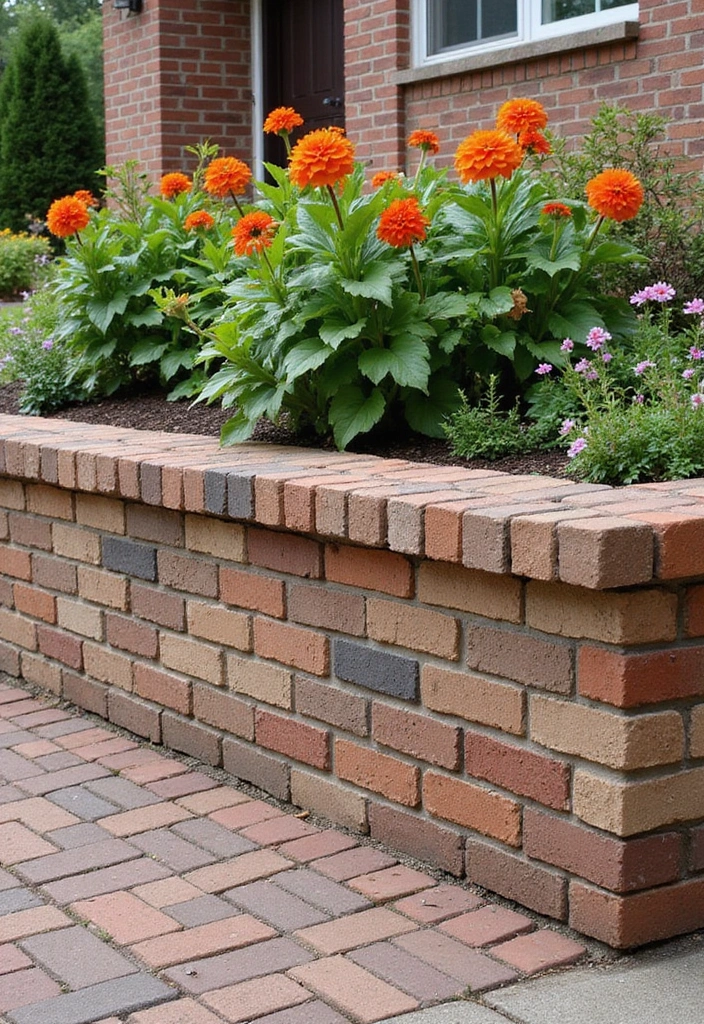 27 Inexpensive Retaining Wall Ideas That Look Surprisingly High-End 22 27 Inexpensive Retaining Wall Ideas That Look Surprisingly High-End - 4. Brick Retaining Wall