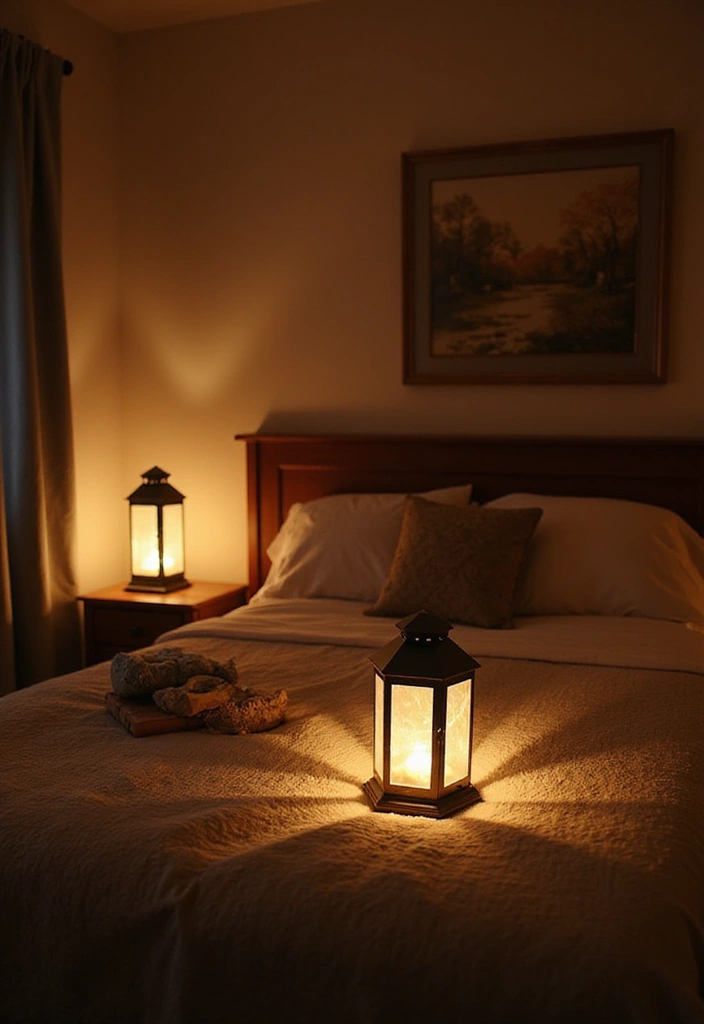 27 LED Lights Bedroom Ideas for a Dreamy Nighttime Glow 89 27 LED Lights Bedroom Ideas for a Dreamy Nighttime Glow - 17. LED Lanterns