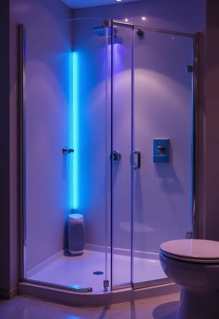 27 LED Lights Bedroom Ideas for a Dreamy Nighttime Glow 96 27 LED Lights Bedroom Ideas for a Dreamy Nighttime Glow - 18. LED Color-Changing Shower Lights