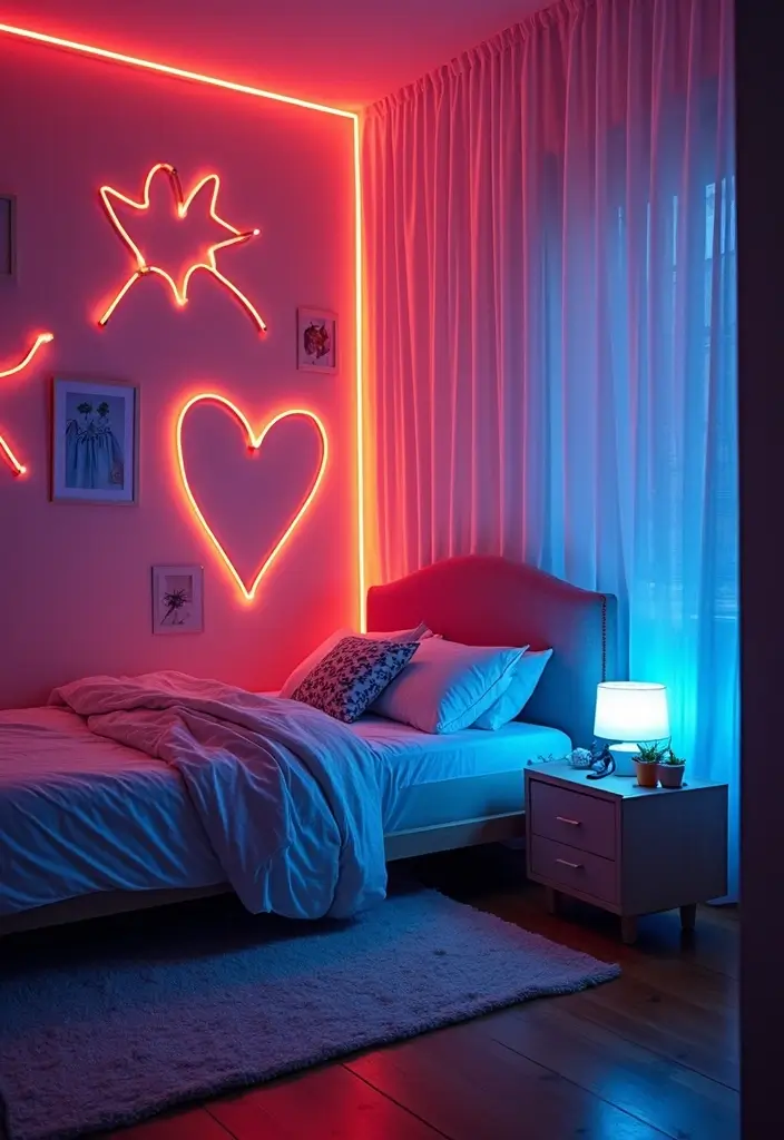 27 LED Lights Bedroom Ideas for a Dreamy Nighttime Glow 140 27 LED Lights Bedroom Ideas for a Dreamy Nighttime Glow - 26. LED Rope Lights
