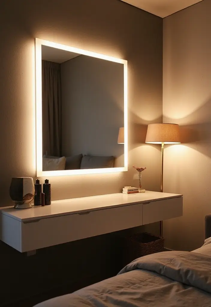 27 LED Lights Bedroom Ideas for a Dreamy Nighttime Glow 20 27 LED Lights Bedroom Ideas for a Dreamy Nighttime Glow - 4. LED Backlit Mirrors