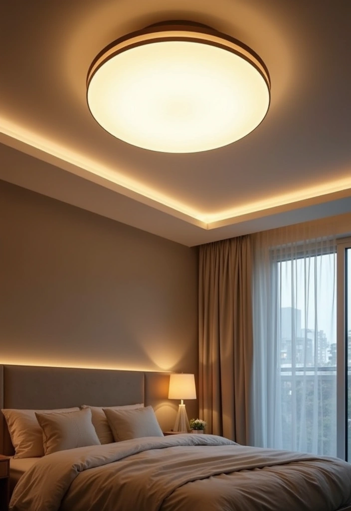 27 LED Lights Bedroom Ideas for a Dreamy Nighttime Glow 25 27 LED Lights Bedroom Ideas for a Dreamy Nighttime Glow - 5. LED Ceiling Fixtures