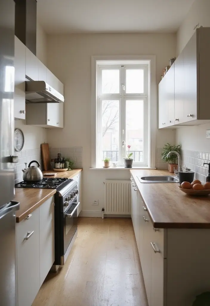 27 Narrow Kitchen Ideas That Maximize Every Inch 71 27 Narrow Kitchen Ideas That Maximize Every Inch - 11. Compact Appliances