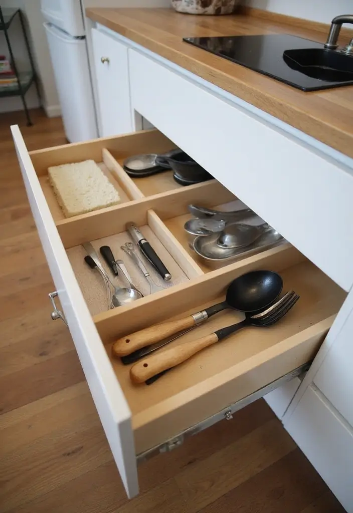 27 Narrow Kitchen Ideas That Maximize Every Inch 78 27 Narrow Kitchen Ideas That Maximize Every Inch - 12. Drawer Dividers for Organized Spaces