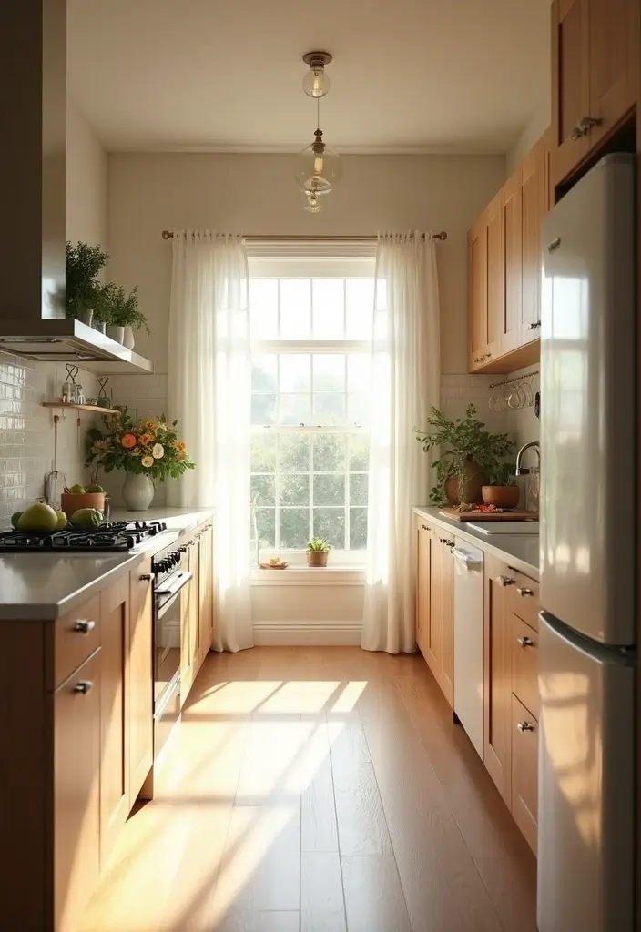27 Narrow Kitchen Ideas That Maximize Every Inch 153 27 Narrow Kitchen Ideas That Maximize Every Inch - 23. Maximize Natural Light