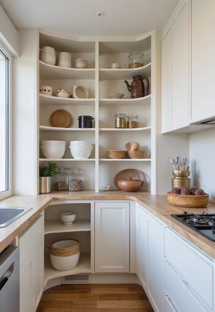 27 Narrow Kitchen Ideas That Maximize Every Inch 22 27 Narrow Kitchen Ideas That Maximize Every Inch - 4. Smart Use of Corner Spaces