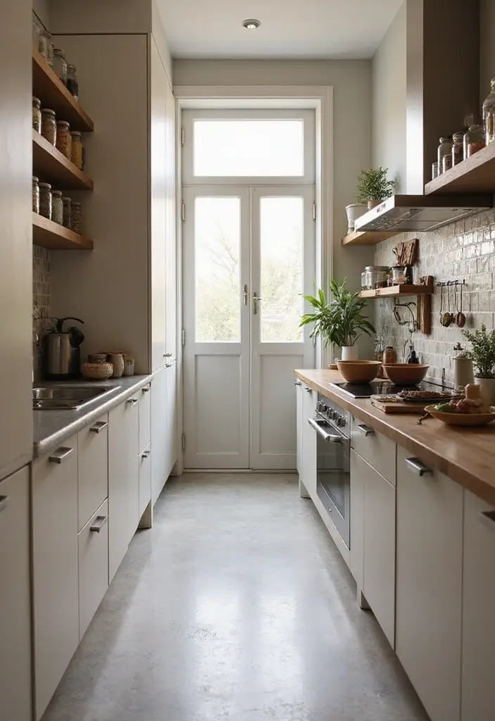 27 Narrow Kitchen Ideas That Maximize Every Inch 57 27 Narrow Kitchen Ideas That Maximize Every Inch - 9. Magnet Strips for Spice Storage
