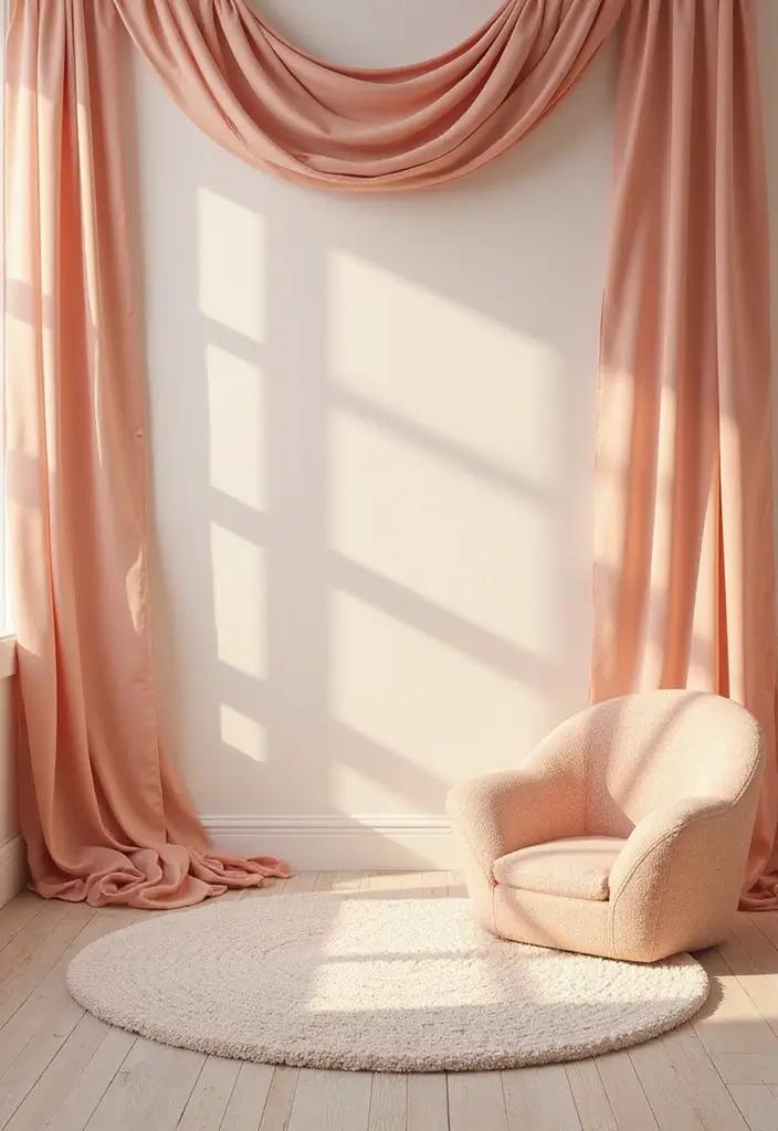 27 Nursery Wall Ideas That Feel Calm Cute and Dreamy - 13. Soft Ribbons and Fabrics