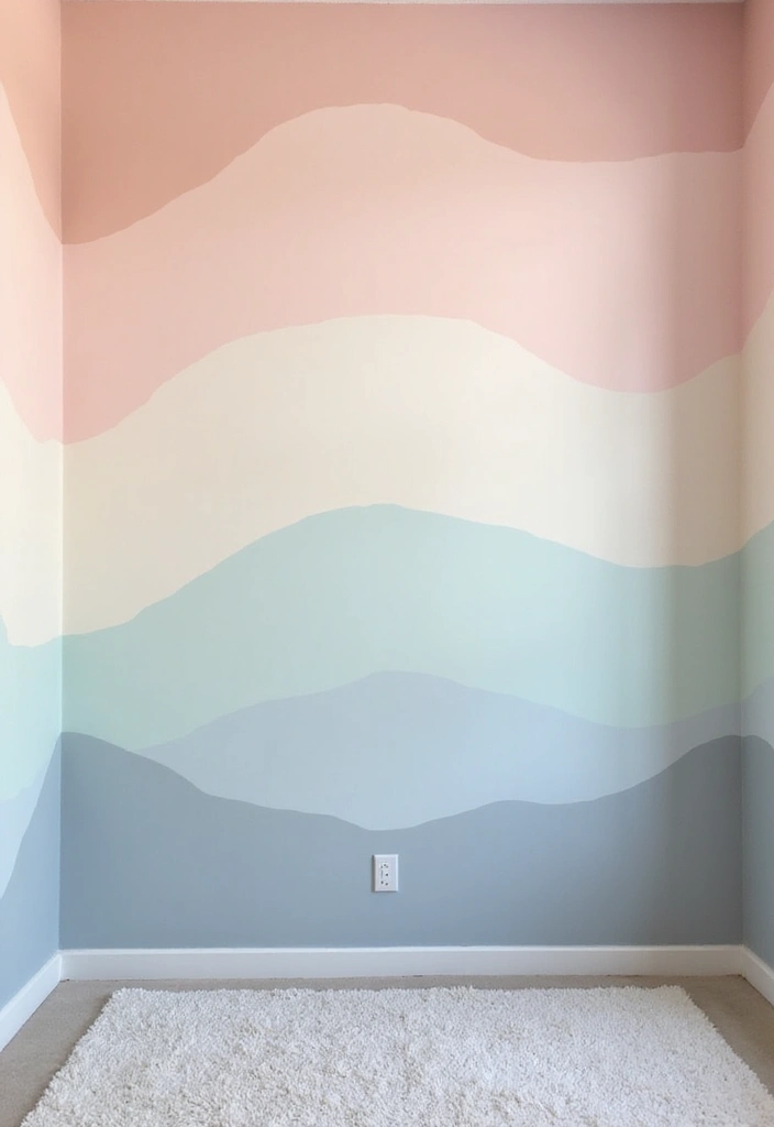 27 Nursery Wall Ideas That Feel Calm Cute and Dreamy - 18. Dreamy Ombre Walls