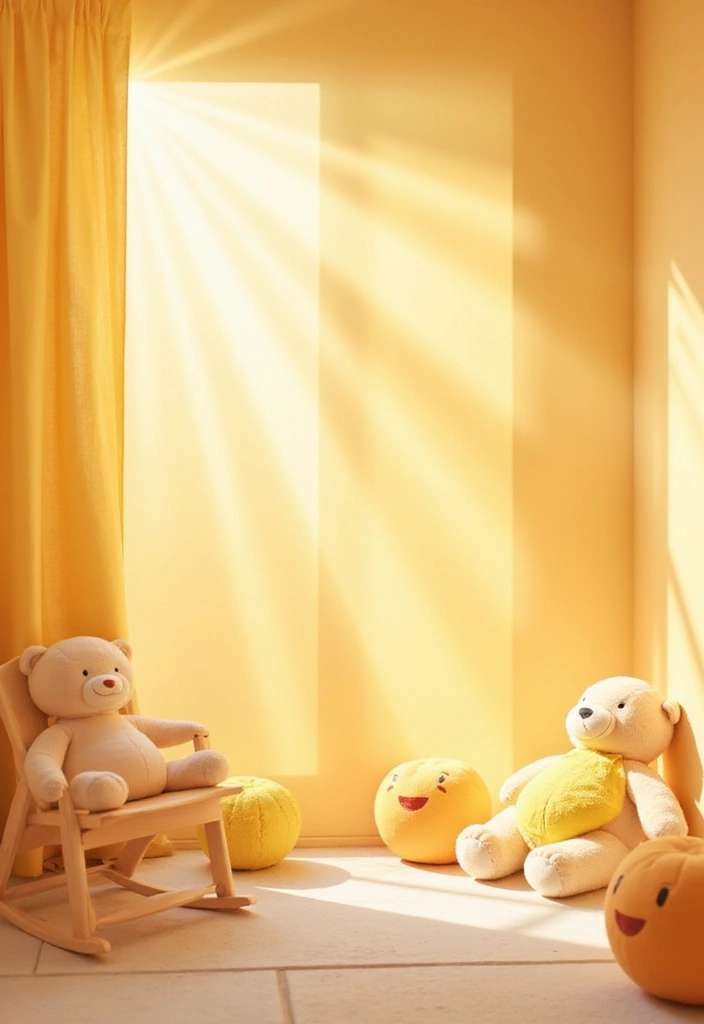 27 Nursery Wall Ideas That Feel Calm Cute and Dreamy - 20. Soft Sunray Patterns