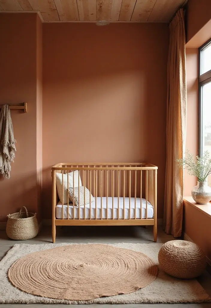 27 Nursery Wall Ideas That Feel Calm Cute and Dreamy - 6. Earthy Tones and Textures