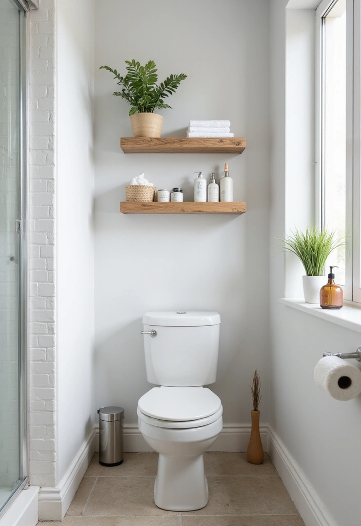 27 Over Toilet Storage Ideas That Save Space Beautifully 36 27 Over Toilet Storage Ideas That Save Space Beautifully - 6. Open Shelving Units