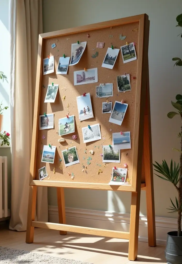 27 Photo Frame Wall Ideas To Make Every Memory Shine 27 27 Photo Frame Wall Ideas To Make Every Memory Shine - 5. Eco-Friendly Corkboard Displays