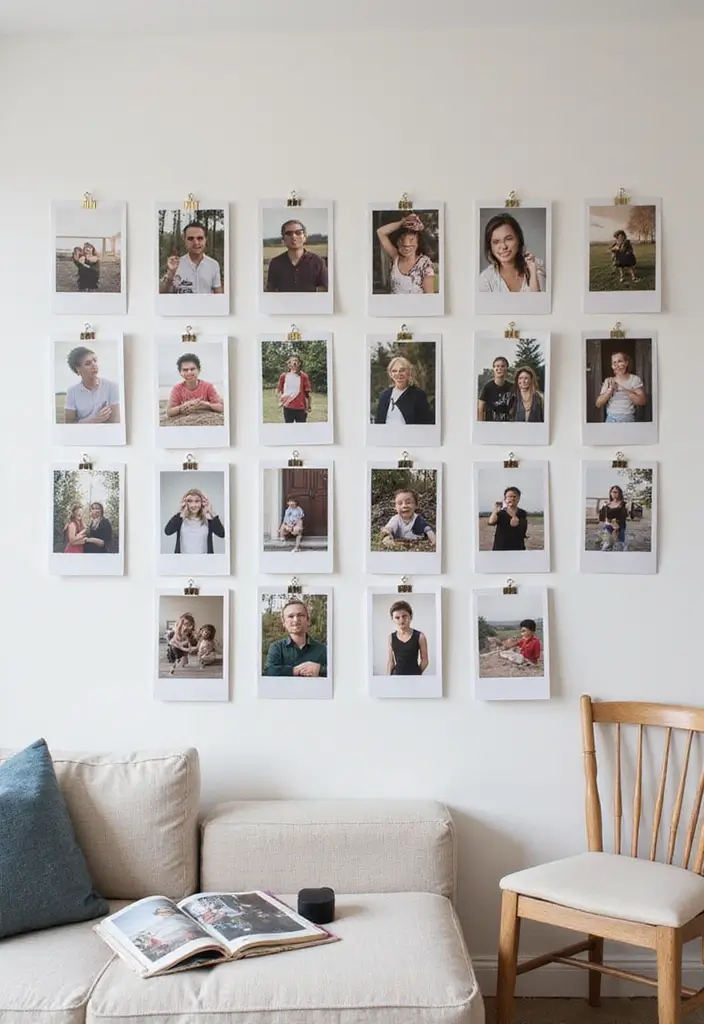 27 Polaroid Wall Ideas That Add Personality to Any Space 92 27 Polaroid Wall Ideas That Add Personality to Any Space - 14. Interchangeable Photo Panels