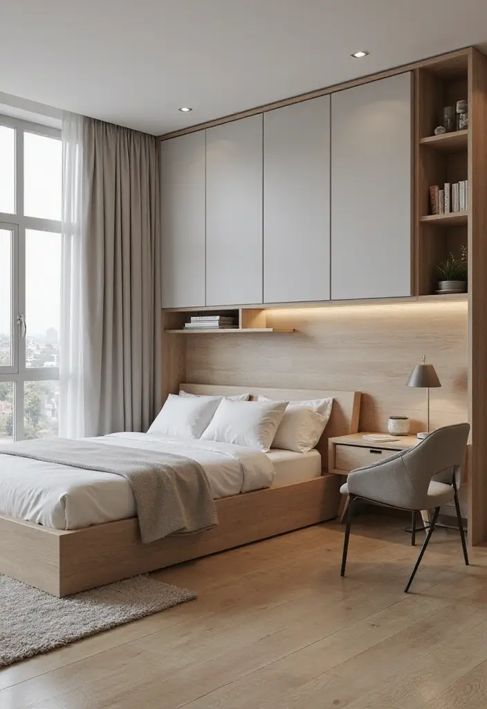 27 Rectangular Bedroom Ideas for Functional and Elegant Layouts 8 27 Rectangular Bedroom Ideas for Functional and Elegant Layouts - 2. Multi-Functional Furniture