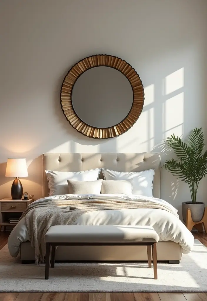 27 Rectangular Bedroom Ideas for Functional and Elegant Layouts 27 27 Rectangular Bedroom Ideas for Functional and Elegant Layouts - 5. Mirrors for Depth